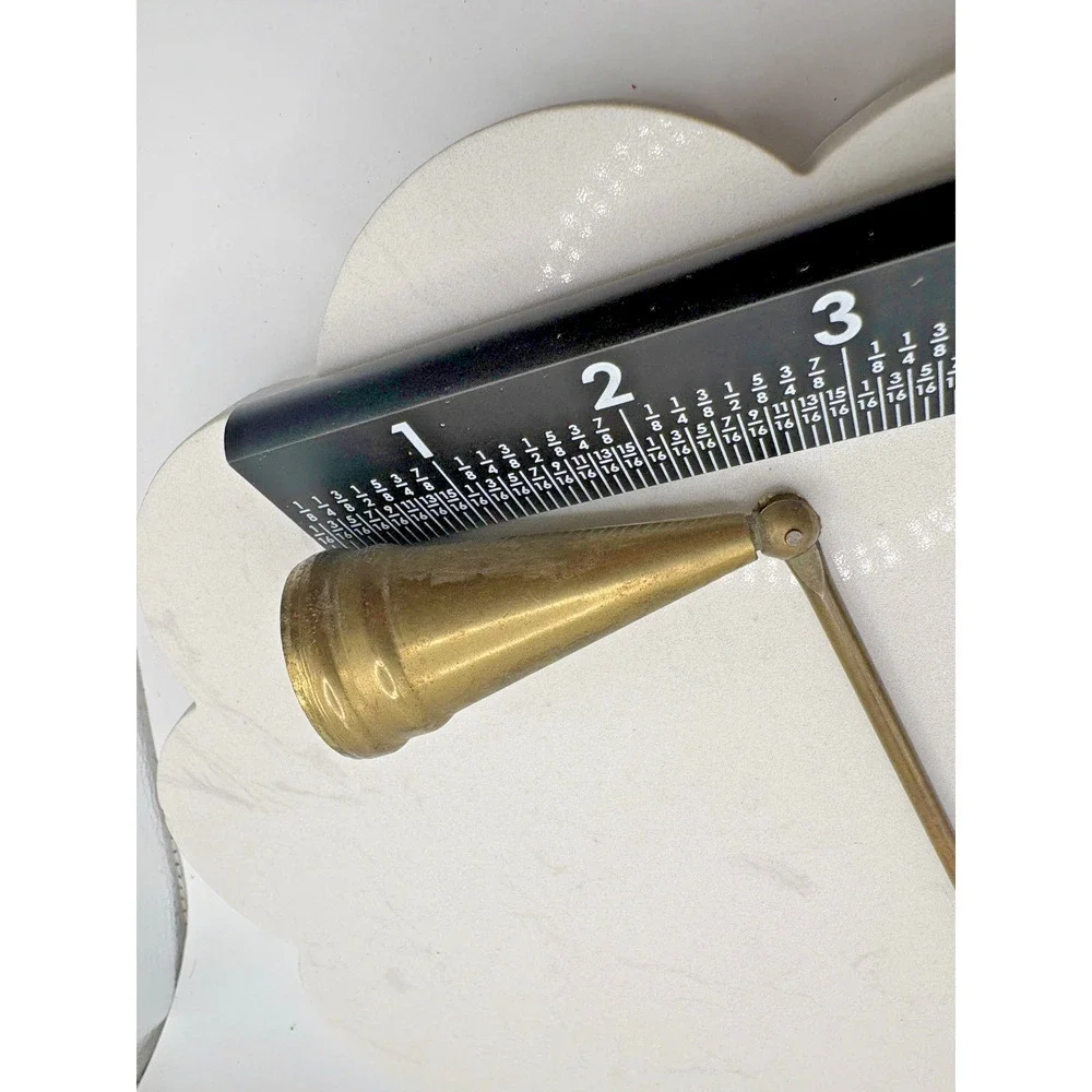 Brass Candle Snuffer Hinged Cone Snuff 2.5
